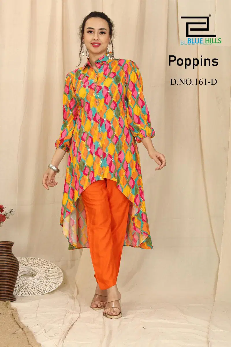 Blue Hills Poppins Co Ord Set Printed Western Catalog
